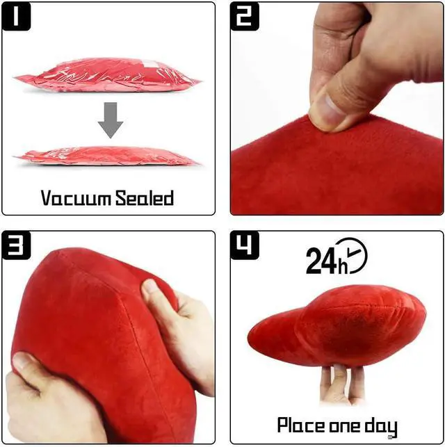 Alt view image 4 of 7 - Cute Plush Red Heart Pillow Love Pillow Cushion Toy Throw Pillows for Kids' Friends Fit for Living Heart Throw Decorative Pillows