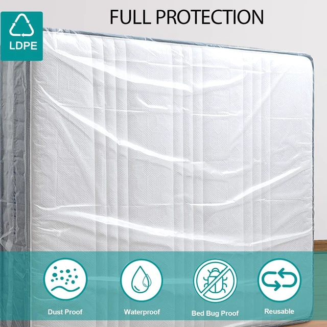 Alt view image 3 of 7 - Mattress Bag for Moving Storage - Plastic Waterproof Mattress Protector Cover,Heavy-Duty Mattress Moving Supplies (1, Twin)