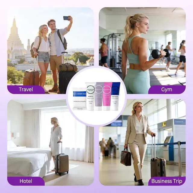 Alt view image 6 of 7 - Toiletries Individually Wrapped Set Bulk, Travel Size 1 Fl oz (Pack of 10)