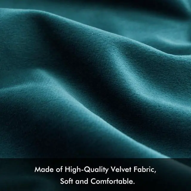 Alt view image 2 of 6 - Velvet Throw Pillow Covers 18x18 Inch, Pack of 2 - Teal, Super Soft Decorative Square Cushion Cases Modern Luxury Home Decor for Sofa, Couch, Bed, Chair