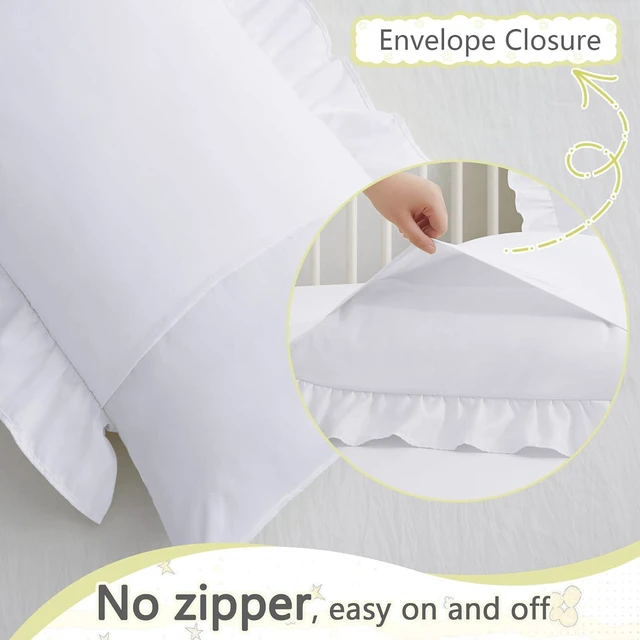 Alt view image 5 of 7 - Microfiber Toddler Pillowcase, White, 13"x18", 2 Pack
