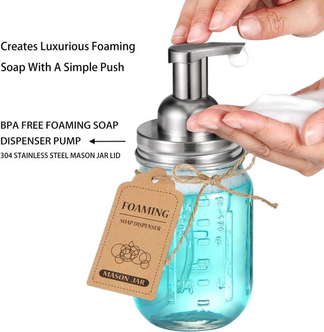 Alt view image 3 of 7 - Mason Jar Bathroom Accessories Set(4pcs)- Jars Not Included,Brushed Nickel