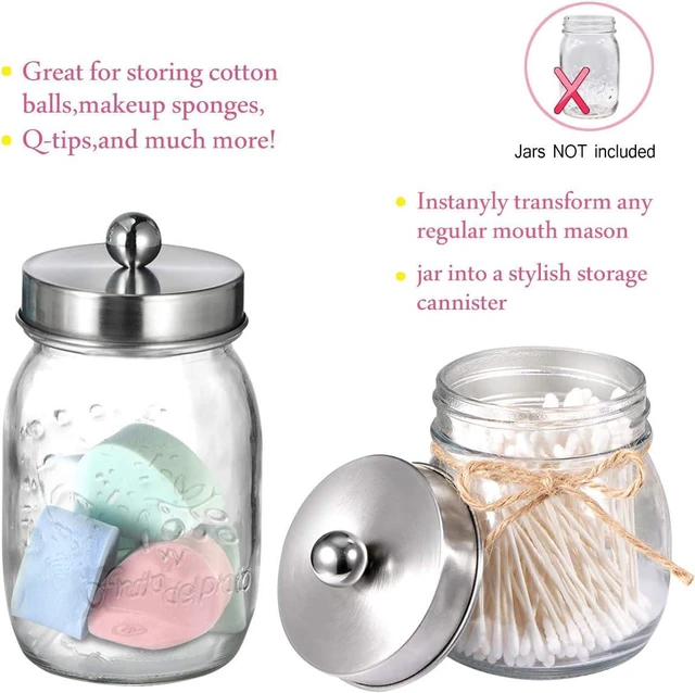 Alt view image 5 of 7 - Mason Jar Bathroom Accessories Set(4pcs)- Jars Not Included,Brushed Nickel