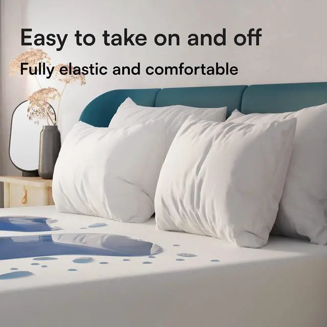 Alt view image 3 of 7 - Niagara Waterproof Mattress Protector Twin 39x75 Cover Deep Pocket Breathable Noiseless 8-20Inches Bed Smooth Jersey Mattress Pad Cover Fully Ultra Thin Polyester