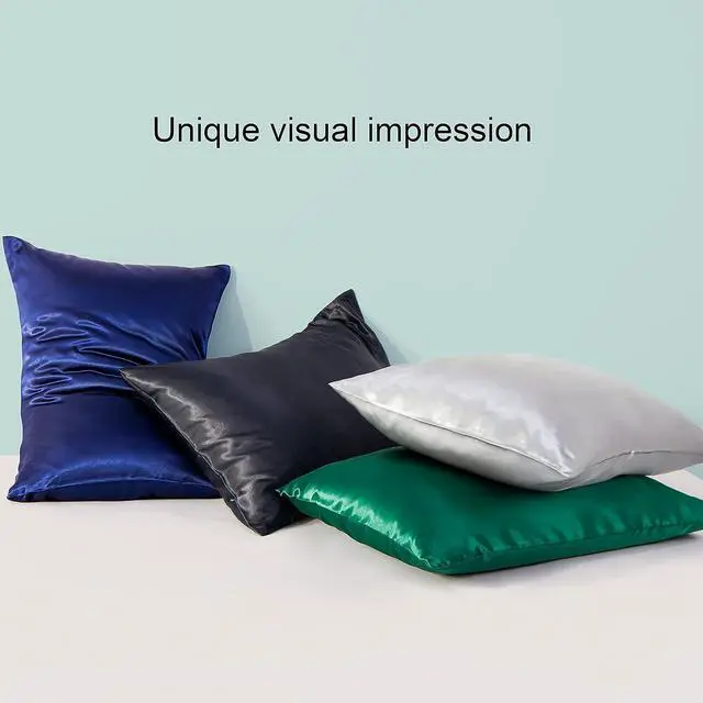 Alt view image 4 of 7 - 2 Pack Satin Toddler Pillowcases for Skin and Hair, 14x20 Inches, Silky Soft Envelope Closure Kids Travel Pillow Cases Covers for Boys and Girls, 14x20 Inches, Black