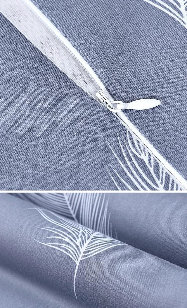 Alt view image 7 of 7 - Pillow Case for Cervical Neck Pillow - Standard Size Cotton Pillowcase with Zipper, Washable Breathable Pillow Cover for Contour Memory Foam Pillow - Grey Feather 23.6"x13.8" | Contour Neck Memory Foa