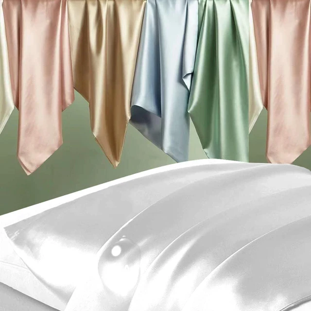 Alt view image 2 of 7 - Silk Pillowcase for Hair and Skin, Mulberry Silk Pillow Cases Standard Size, Anti Acne Cooling Sleep Both Sides Natural Silk Satin Pillow Case Covers with Hidden Zipper, Gifts for Women Men, White