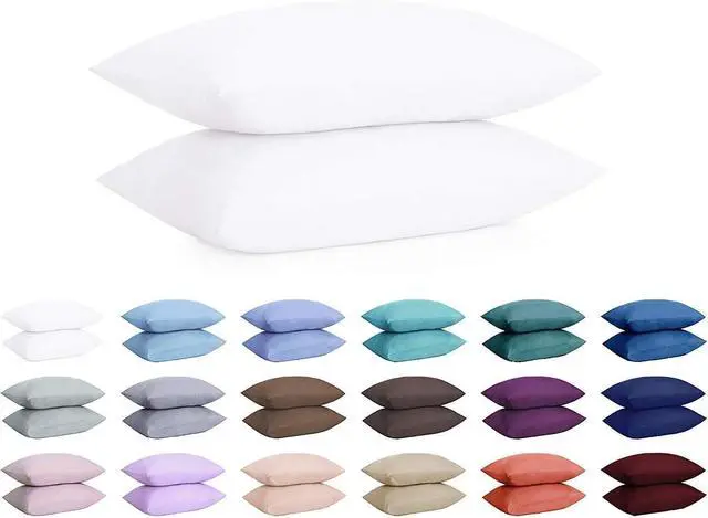 Alt view image 7 of 7 - Hotel Quality Premium Pillowcases King Size Set of 4 Cotton Pillows for Sleeping, Smooth & Silky Cozy Breathable Bed Pillow Covers Machine Washable in White Stripe