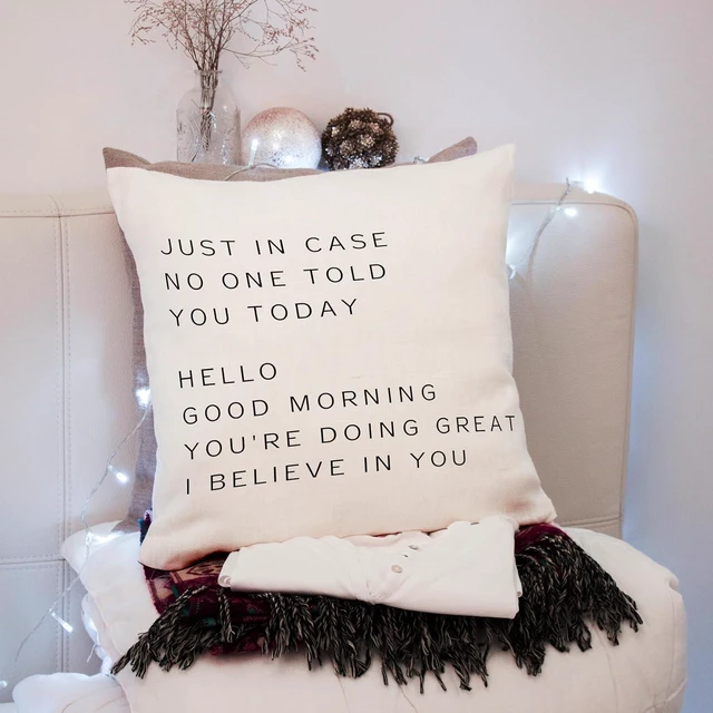 Alt view image 3 of 6 - Inspirational Pillow Covers 18x18, Inspirational Gifts for Women, Teenage Girls & College Students, Throw Pillow Dorm Decor, Call Your Mom Pillow