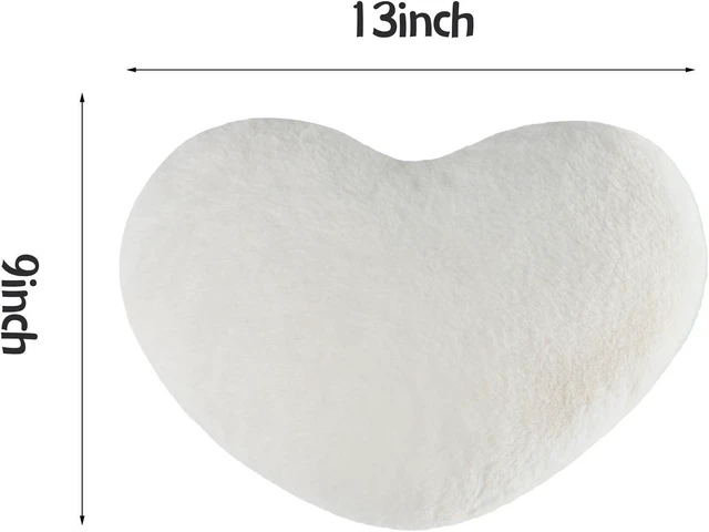 Alt view image 6 of 6 - 2PCS Throw Pillows Cute Room Decor Heart Pillow Home Decor Decorative Couch Pillows Bed Pillows Outdoor Pillows Valentine Gifts,White 9"*13"