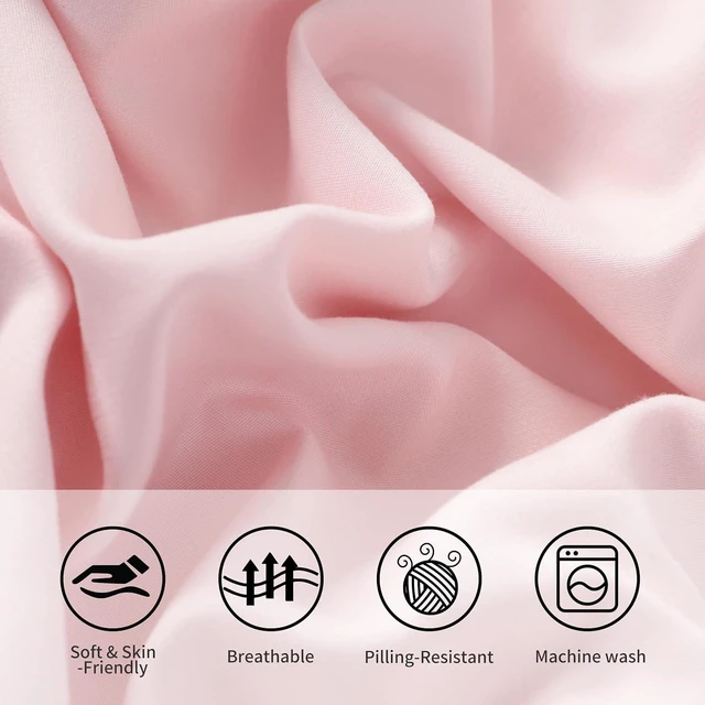 Alt view image 5 of 6 - King Pillow Cases, 2 Pack, 20x36 in, Microfiber, Light Pink