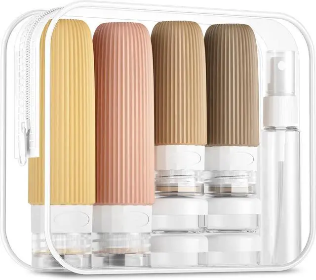 Main image of 16 Pack Travel Bottles Set, TSA Approved Leak Proof Silicone Squeezable Containers for Toiletries, Refillable Travel Accessories for Conditioner, Shampoo, Lotion & Body Wash Accessories