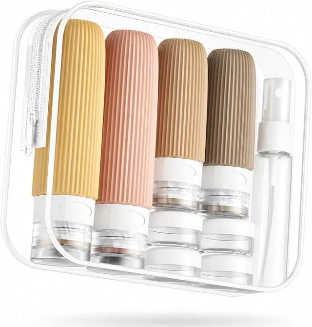 Alt view image 2 of 7 - 16 Pack Travel Bottles Set, TSA Approved Leak Proof Silicone Squeezable Containers for Toiletries, Refillable Travel Accessories for Conditioner, Shampoo, Lotion & Body Wash Accessories