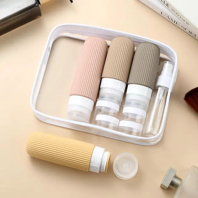 Alt view image 6 of 7 - 16 Pack Travel Bottles Set, TSA Approved Leak Proof Silicone Squeezable Containers for Toiletries, Refillable Travel Accessories for Conditioner, Shampoo, Lotion & Body Wash Accessories