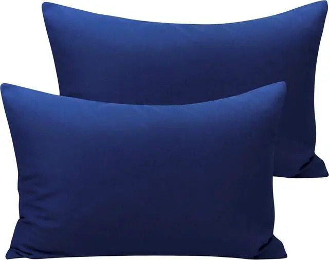 Main image of Microfiber Toddler Pillowcases with Envelope Closure, 2 Pack 100% Brushed Microfiber Super Soft Travel Kids Nursery Pillow Cases, 14"x20" Fits Pillows Sized 12"x16" 13"x18" 14"x19", Navy Blue