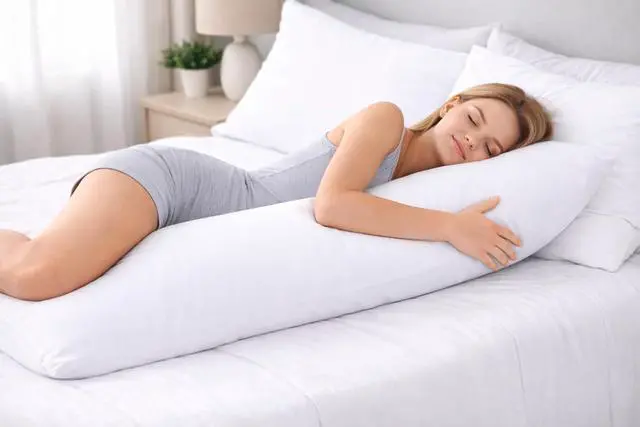 Alt view image 6 of 7 - Body Pillow Covers Pack of 2, 21" x 54", Ultra Soft Brushed Microfiber, Breathable & Cozy Body Pillowcases with Zipper Closure (White)