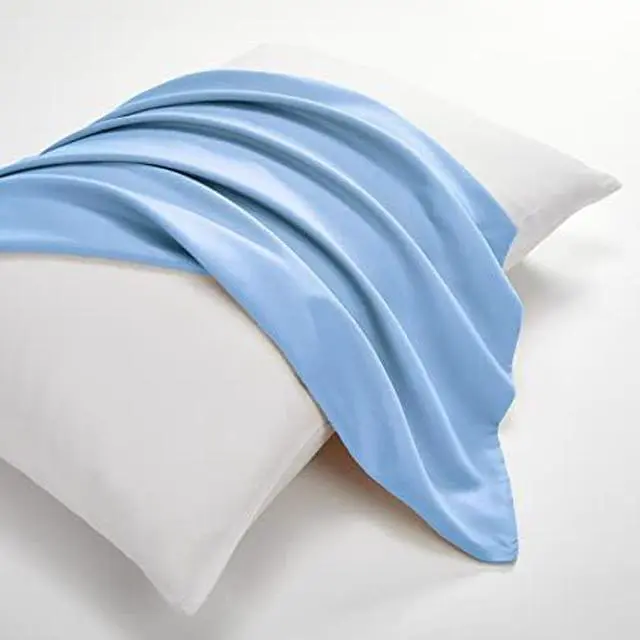 Alt view image 6 of 6 - Body Pillow Covers Pack of 2, 21" x 54", Ultra Soft Brushed Microfiber, Breathable & Cozy Body Pillowcases with Zipper Closure (Light Blue)