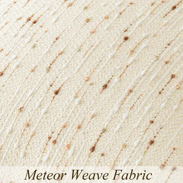 Alt view image 2 of 7 - Boho Throw Pillow Covers 20 x 20 in Set of 2 - Neutral Farmhouse Meteor Style Fabric Textured Decorative Cushion Case Striped Square Pillowcase for Sofa, Couch, Beige and Brown