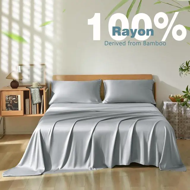 Alt view image 3 of 7 - Cooling Body Pillow Case, 100% Rayon Derived from Bamboo Body Pillow Cover for Hot Sleepers, Breathable & Silky Soft Pillowcase with Envelope Closure (Light Gray, 20x54 Inch)