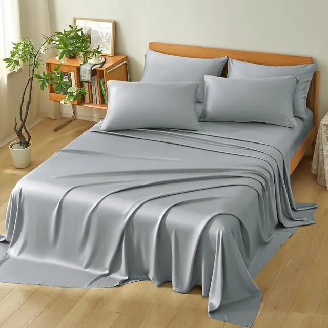 Alt view image 6 of 7 - Cooling Body Pillow Case, 100% Rayon Derived from Bamboo Body Pillow Cover for Hot Sleepers, Breathable & Silky Soft Pillowcase with Envelope Closure (Light Gray, 20x54 Inch)
