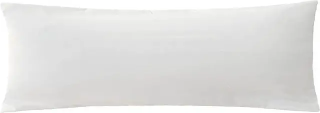 Main image of Soft Brushed Microfiber Fabric Zipper Pillow Case, Cozy and Lightweight, Easy Care, White, Body, 20" x 60"