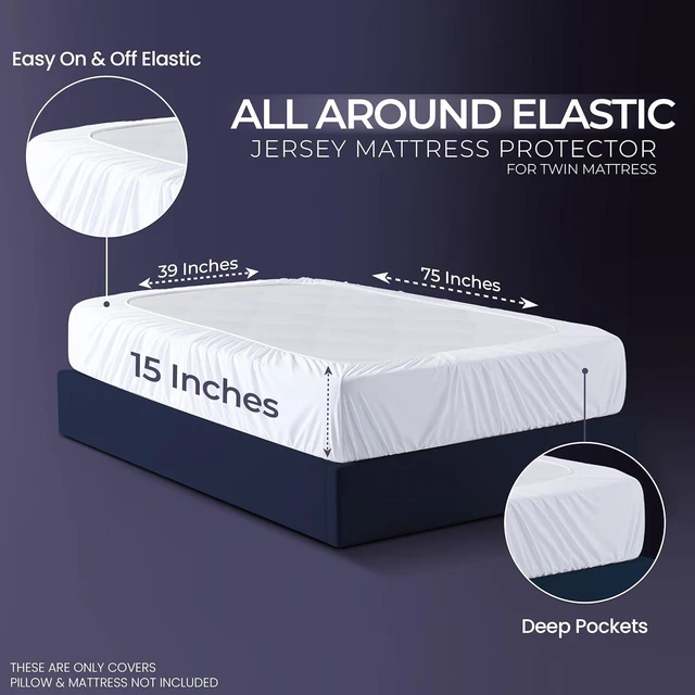 Alt view image 5 of 7 - 100% Waterproof Mattress Protector Set with +1 Pillow Case, Twin Size