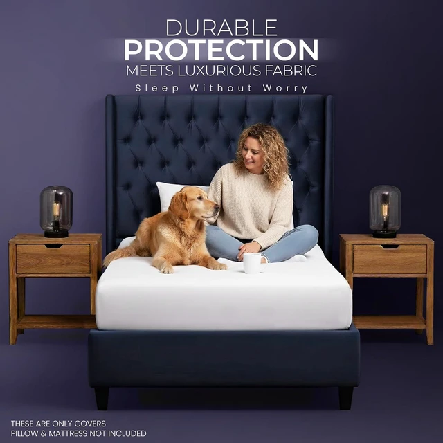 Alt view image 6 of 7 - 100% Waterproof Mattress Protector Set with +1 Pillow Case, Twin Size