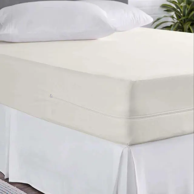Alt view image 2 of 7 - Zipper Fitted Sheet RV (48 x 75) 12" Deep Pocket Microfiber, Ivory