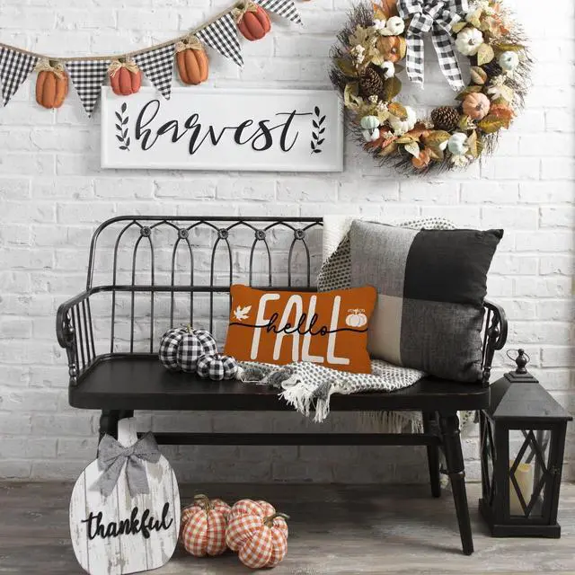 Alt view image 3 of 6 - Hello Fall Pillow Covers 12x20,Hello Pumpkin Autumn Decorations Pillow Covers Outdoor Pillows Decorative for Fall Decor(Orange,12''x20'')
