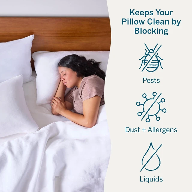 Alt view image 3 of 7 - Lucid® Zippered Pillow Encasement Waterproof Pillow Protector Standard