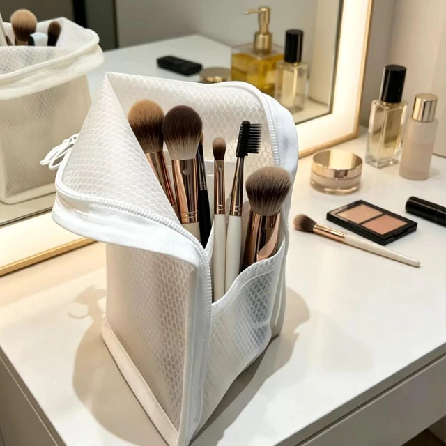Alt view image 3 of 7 - 2 Piece Hanging Toiletry Bag Portable Clear Standing Makeup Bags