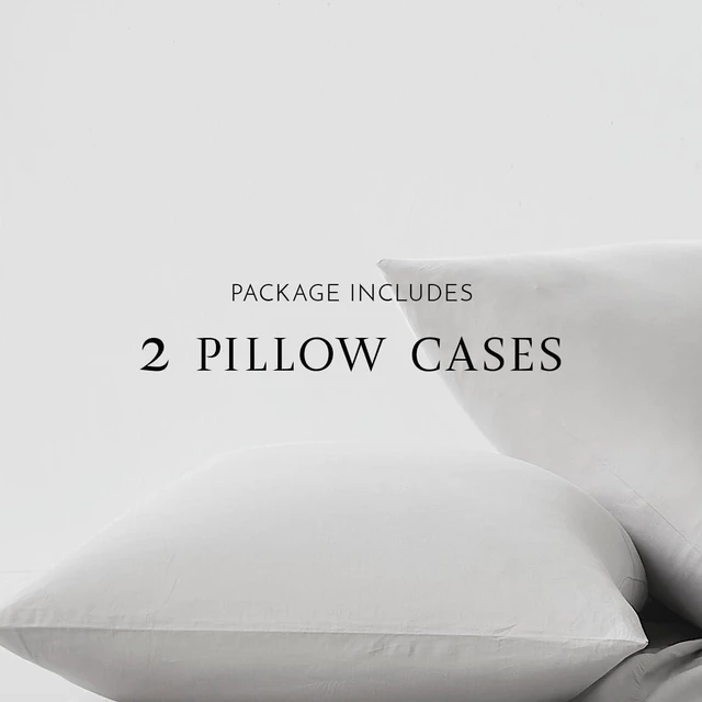 Alt view image 2 of 5 - Luxury Cotton 144 Thread Count Organic Cotton King Pillowcases, Set of 2, Light Grey