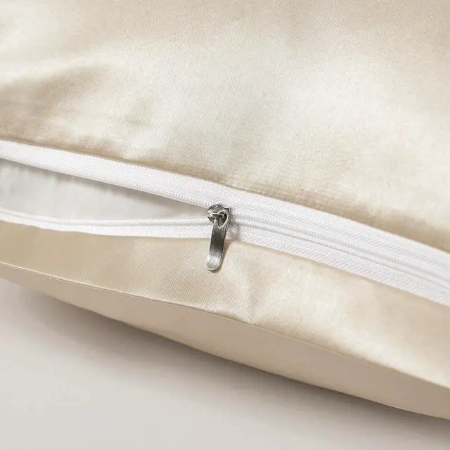Alt view image 4 of 7 - 100% Silky Pillowcase for Hair and Skin 2pc Zipper Closure (Camel, Standard)