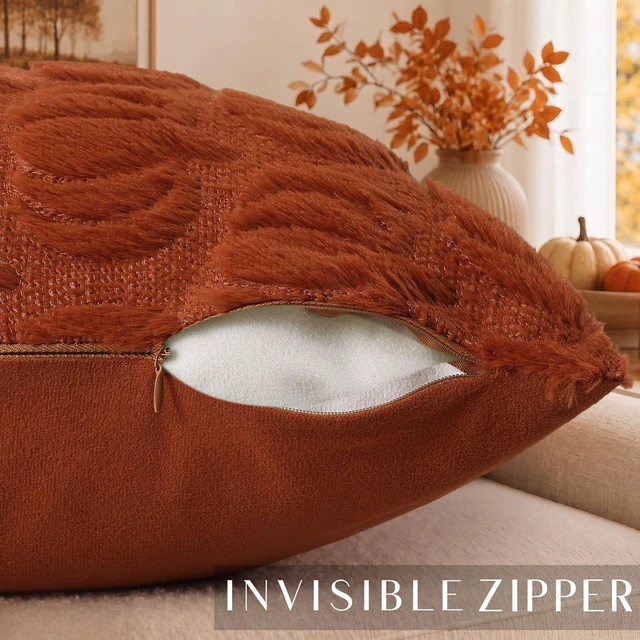 Alt view image 2 of 7 - Fall Rust Pumpkin Throw Pillow Covers 18x18 Set of 2