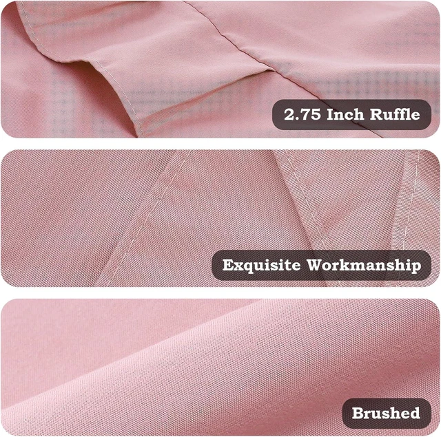 Alt view image 5 of 6 - Ruffle Pillow Cases Standard Size Set of 2 Soft Wrinkle Resistant Brushed Microfiber Ruffled Pillowcases Envelope Pillow Shams Cover Festive Gift for Hotels,Guest Rooms 20x26 Inch (Pink)