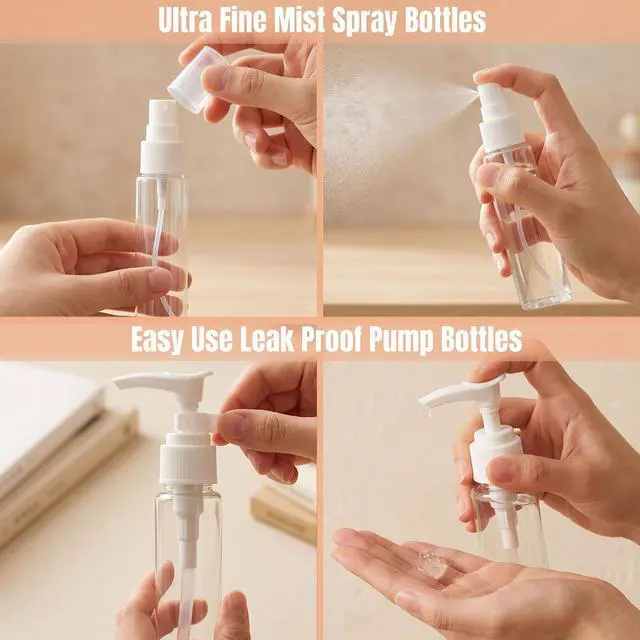 Alt view image 7 of 7 - 20 Pack Travel Bottles for Toiletries, Travel Containers with Pill Case