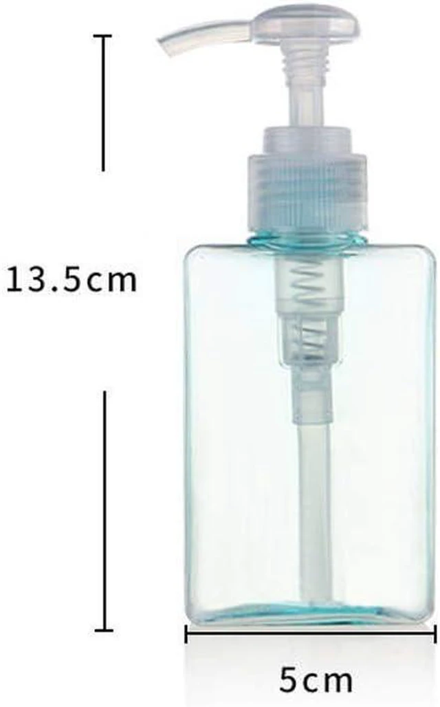 Alt view image 3 of 6 - 100ml / 3.3oz Refillable Empty Plastic Pump Bottles Jars Set for Makeup Cosmetic Bath Shower Shampoo Hair-Conditioner Toiletries Liquid Containers Bathroom Accessory Set (Transparent)