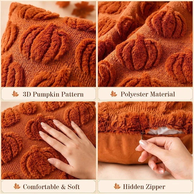 Alt view image 3 of 7 - Fall Pillow Covers 18x18 Set of 2, Fall Decorations for Home