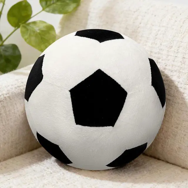 Main image of Fluffy Soccer Pillow - 8" Orbicular Durable Soccer Ball Plush, Soft Stuffed Soccer Decorative Pillows for Couch & Bedroom, Sports Gift for Soccer Enthusiasts