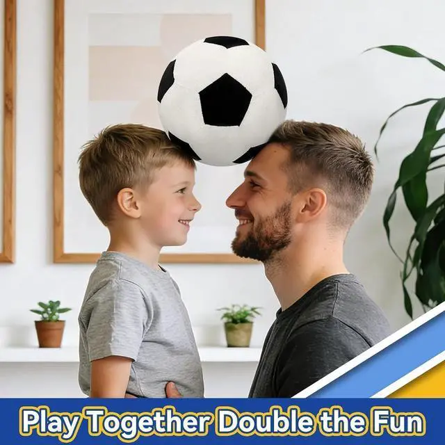 Alt view image 6 of 7 - Fluffy Soccer Pillow - 8" Orbicular Durable Soccer Ball Plush, Soft Stuffed Soccer Decorative Pillows for Couch & Bedroom, Sports Gift for Soccer Enthusiasts