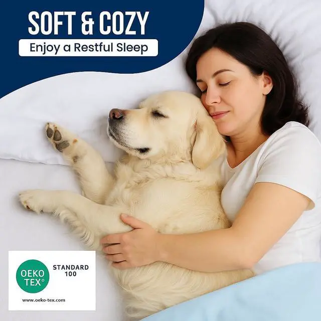 Alt view image 7 of 7 - 100% Waterproof Crib Size Mattress Protector, Premium Fitted Cotton Terry Cover with Stretchable Deep Pockets, Machine Washable White Mattress Cover for Bed