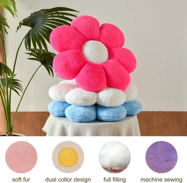 Alt view image 5 of 7 - Flower Decorative Throw Cute Daisy Pillow, White, 14.9 Inches