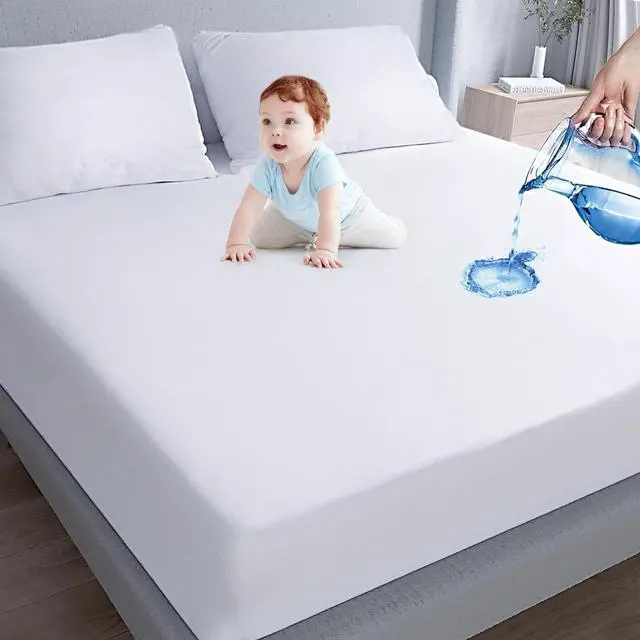 Main image of Twin Size Mattress Protector Waterproof, Mattress Cover for Kids