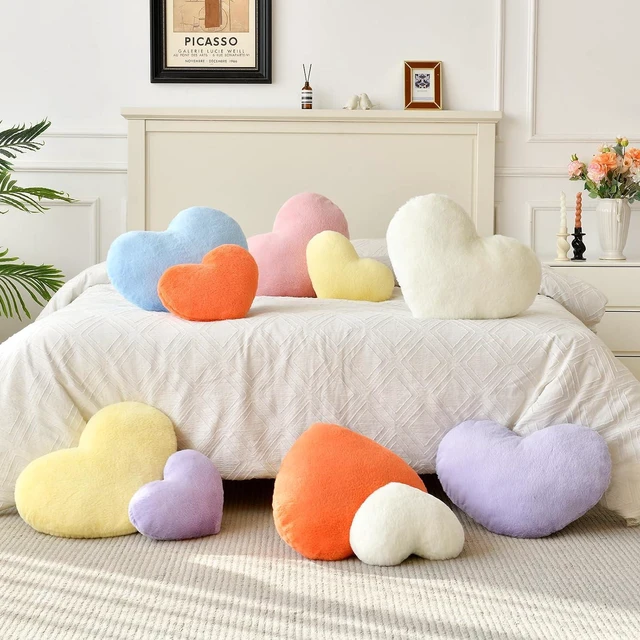 Alt view image 5 of 6 - Black Throw Pillows, Cute Heart Pillow, Decorative Pillows for Bed