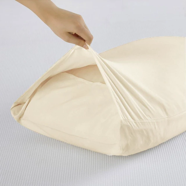 Alt view image 4 of 7 - 2 Pack Standard Pillow Cases Cream-Colored Pillow Covers Microfiber Pillowcases 20"X 26" Standard Size Soft Breathable Luxury Pillow Covers Embroidered Envelope Closure Bed Pillow Shams