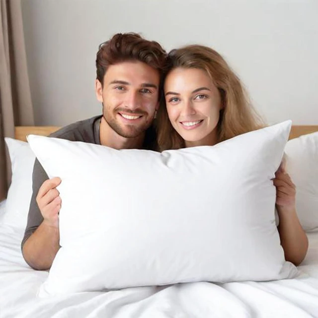 Alt view image 5 of 7 - Premium Cotton Pillowcases Standard Size, 600 Thread Count White Pillow Covers Set of 2 - Hotel Quality, Soft & Breathable Pillow Cases