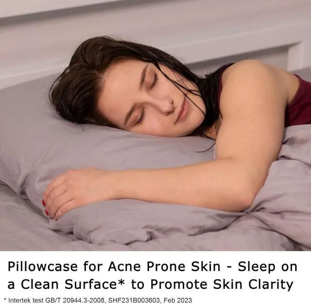 Alt view image 10 of 14 - Anti Acne Pillowcase - Standard Size 20"x26" with Zipper, Premium 75% Viscose Derived from Bamboo, 25% Modal Blend, Beige, 1 Piece - Cooling Silky Satin Pillow Case - Oeko-TEX Certified