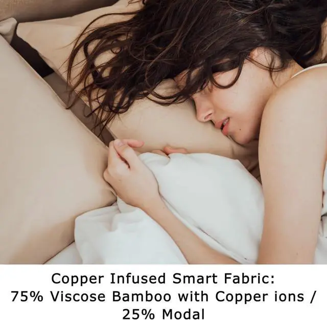 Alt view image 9 of 14 - Anti Acne Pillowcase - Standard Size 20"x26" with Zipper, Premium 75% Viscose Derived from Bamboo, 25% Modal Blend, Beige, 1 Piece - Cooling Silky Satin Pillow Case - Oeko-TEX Certified