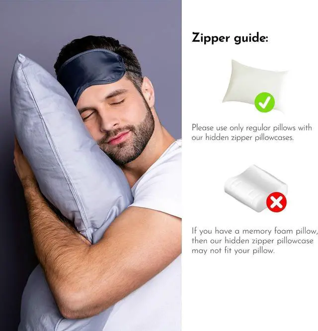 Alt view image 14 of 14 - Anti Acne Pillowcase - Standard Size 20"x26" with Zipper, Premium 75% Viscose Derived from Bamboo, 25% Modal Blend, Beige, 1 Piece - Cooling Silky Satin Pillow Case - Oeko-TEX Certified