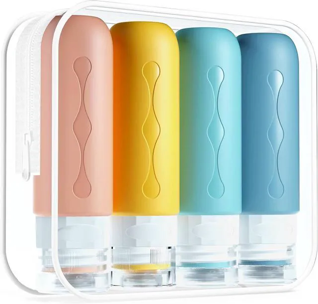 Main image of Travel Bottles for Toiletries, Tsa Approved, Travel Size Containers, BPA Free Leak Proof Tubs Refillable Liquid Accessories for Cometic Shampoo and Lotion Soap
